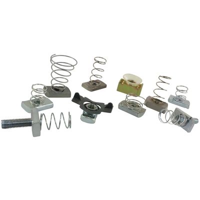 গুণ  Carbon Steel M10 M12 Spring Wing Nut for Channel Steel কারখানা